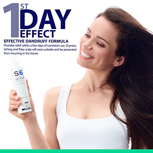 Napura S6 Anti Dandruff Shampoo with Tea Tree Oil & Zinc 6.76 fl oz - Natural Itchy Scalp Treatment, Sulfate-Free, for Men & Women