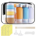 Silicone Travel Bottles, 25 Pack TSA Approved Travel Size Containers for Toiletries, Leak Proof Refillable & Squeezable Toiletry Bottles Kit with Clear Bag for Shampoo Lotion Cream Conditioner