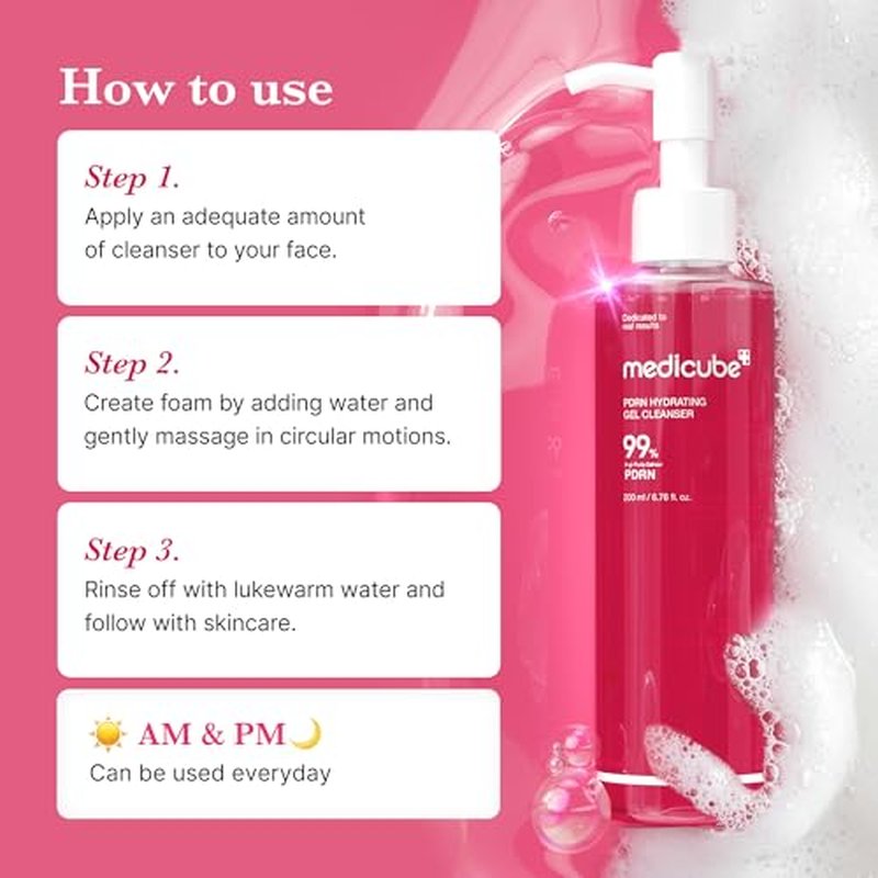 medicube PDRN Cleanse & Hydrate Duo: Salmon DNA PDRN Pink Collagen Capsule Cream and PDRN Jelly to Foam Cleanser | Lightweight Gel to Foam Cleanser and Moisturizer For Uneven Skin Tone