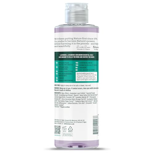 Lavender & Geranium Body Wash 400ml - Calming, Paraben & SLS Free - Faith in Nature