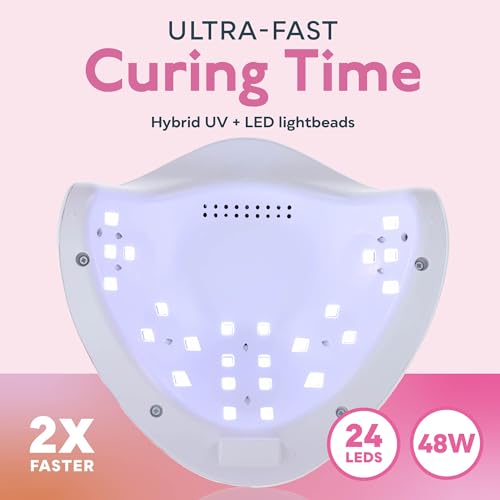 SUNUV UV LED Light for Nails SUN5, UV Light Nail Lamp with Timer Settings Gel Nail Polish Kit, 16 Colors Gel Polish Set