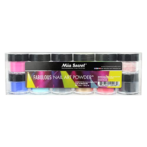 Nail Art Powder Set - 12 Colors for Acrylic & Nail Design
