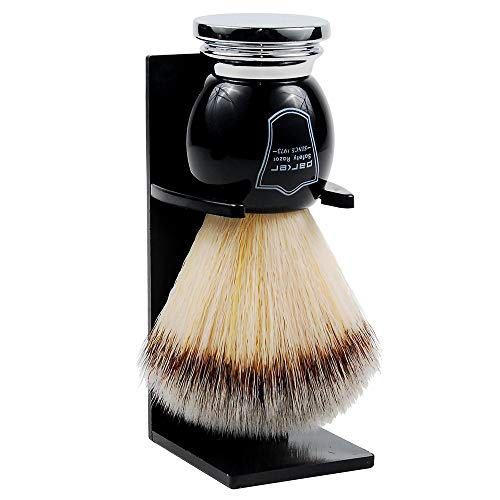 Synthetic Silvertip Shaving Brush with Stand - Black Chrome, 22mm Knot