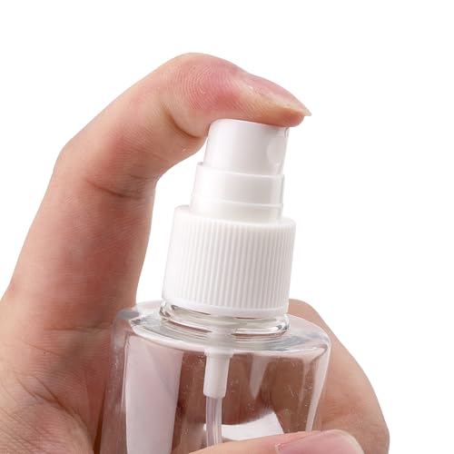 HAKZEON 40 Pack 120ml/4oz Plastic Spray Bottles, Clear Small Mist Spray Bottle, Reusable Empty Travel Spray Bottle for Traveling Make Up Perfume