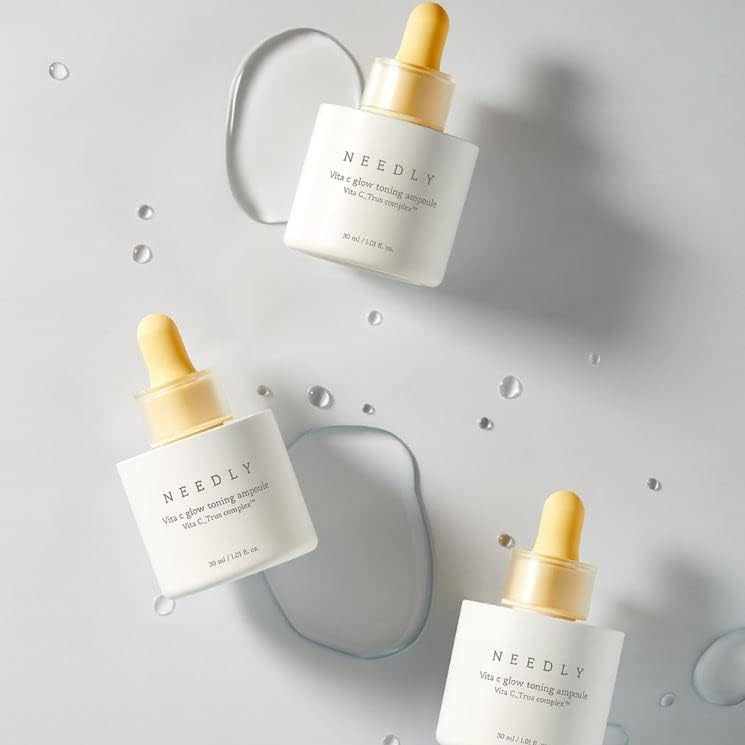 NEEDLY Vita C Glow Toning Ampoule - Brightening & Hydrating Skin Serum