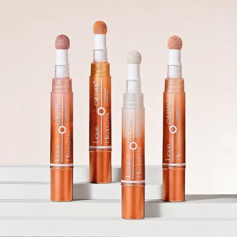 Angelo Glow Liquid Highlighter Wand Champagne ? Buildable Illuminating Makeup Stick for Face and Body ? Radiant Finish ? 6ML/0.21FL.OZ£¬PACK OF 1