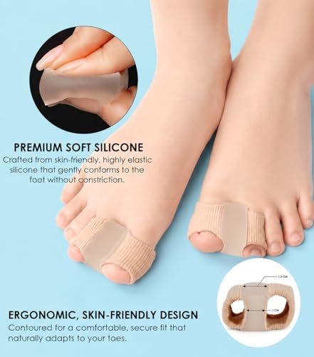 4PCS Bunion Corrector Toe Separators for Women Men - Breathable Toe Spacers for Bunion Relief & Alignment