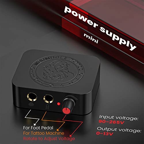 Rotary Tattoo Kit Pen with 10 Cartridges Black & Red - Beginner Friendly