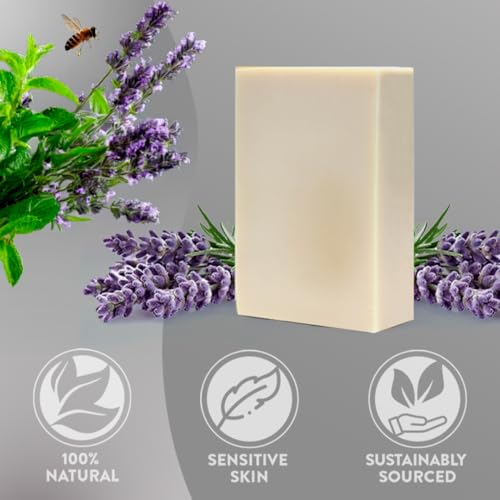 Lavender Tallow Soap ? Grass-Fed Bar with Organic Essential Oil ? Calming & Naturally Gentle ? 3 Pack