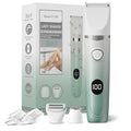 Bikini Trimmer for Women, 3-in-1 Electric Razors for Women, Waterproof Bikini Shaver Replaceable Facial, Body Trimmer for Pubic Hair, Painless Razor for Hair Trimmer Gifts for Her, Mint Green