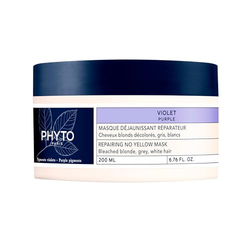 PHYTO Purple Hair Mask for Gray & Blonde Toning Deep Hydration Sulfate-Free 6.76 fl oz