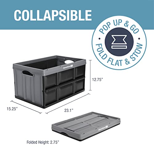 CleverMade Eco 62L Collapsible Storage Bin - Stone / 3 Pack