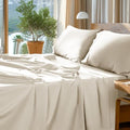 SONORO KATE 1000 Series Egyptian Cotton King Sheet Set Cream - 4 Pieces