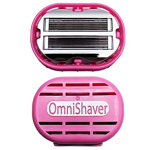 OmniShaver Electric Bald Head & Body Shaver with Pink Travel Case - Self-Cleaning, Fast & Versatile