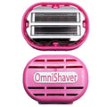 OmniShaver Electric Bald Head & Body Shaver with Pink Travel Case - Self-Cleaning, Fast & Versatile