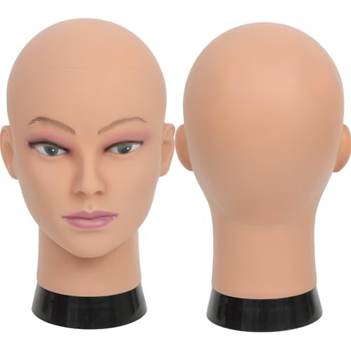 12-A-S Bald Female Mannequin Head for Wigs Makeup & Display, Cosmetology Training