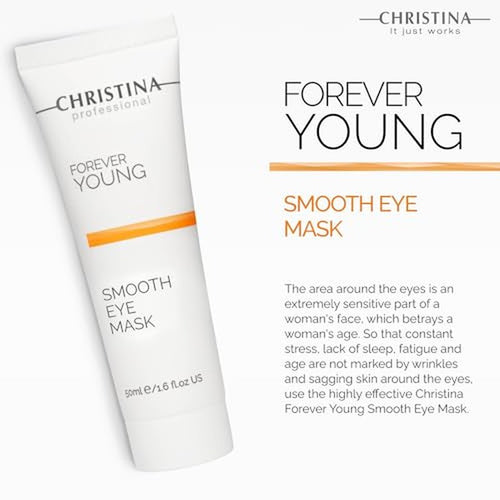 -CHRISTINA- Forever Young Smooth Eyes Facial Mask with Vitamin E | Anti-Aging Eye Care | Moisturizing Face Masks Skincare | Reduces Wrinkles | Rosacea Care | For Dry, Normal, Sensitive Skin 50ml
