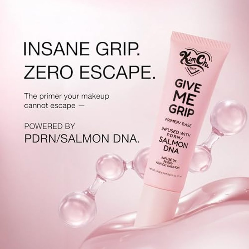 KimChiChic Beauty Give Me Grip Gel Primer for Face with PDRN, Makeup Base for Long-Wear Hold, Hydrating Korean Makeup Primer for Smooth Finish, 0.84 fl oz