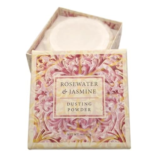 Greenwich Bay ROSEWATER JASMINE 3 Piece Beauty Gift Set of : BODY BUTTER, SPA SOAP, and DUSTING POWDER