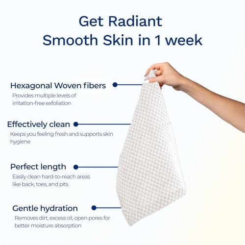 Sima - Bundle - Exfoliating Face & Body Scrub Towel White + Gentle Face Cloth