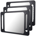 3 Pack Unbreakable Portable Makeup & Handheld Mirror with Double Handles - Large Salon Tray Mirror for Stylists & Barbers - Variation 3