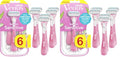 Gillette Venus Sensitive Disposable Razors for Women Pink & White 6-Count Pack of 2