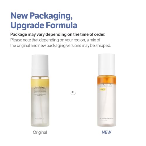 SUNGBOON EDITOR Collagen Face Mist Pack of 2 - Hydrating Korean Serum with Peptides & Vitamin C for Sensitive Skin, 3.38 fl oz