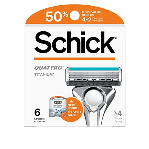 Schick Quattro Titanium Refills ? Schick Quattro Refills, Men¡¯s Razor Refills, 6 Count