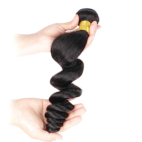 Brazilian Loose Wave Human Hair Bundles - 22 Inch Virgin Unprocessed Hair for Black Women - Variation 22