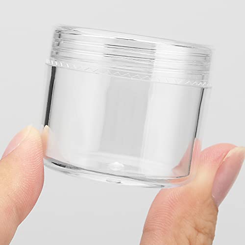 MUKLEI 150pcs Clear 20g Cosmetic Sample Containers Travel Size Jars