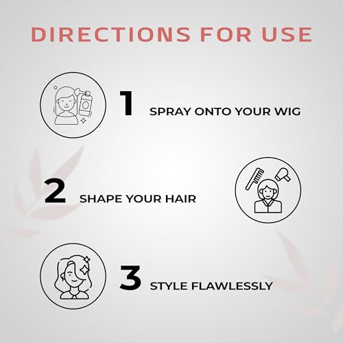 Synthetic Wig & Hairpiece Refresher Spray - Odor Neutralizer, Static & Frizz Control, 8 Fl Oz