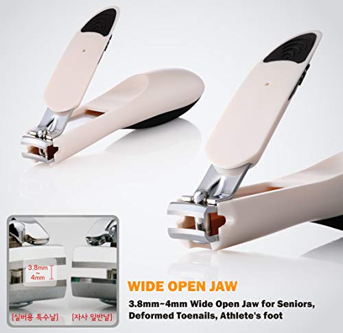 Korean Nail Clipper Set with Nail File & Brush - Travel Manicure Grooming Kit