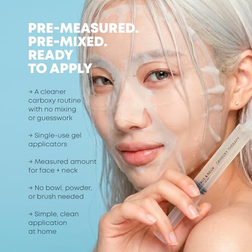 Carboxy CO2 Therapy Face & Neck Mask Set of 5 - Hydrating, Anti-Aging & Pore Tightening