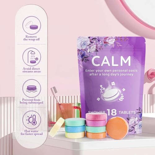 DeckTheHalls 36 Pack Shower Steamers with Lavender Mint Rose Coconut - Self Care & Relaxation Gifts for Women & Men