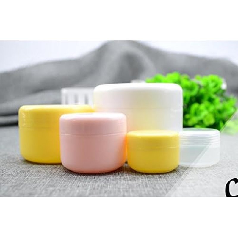 8 Oz (250g) White Plastic Jar with Dome Lid Refillable Make-up Cosmetic Jars Empty Face Cream Lip Balm Lotion Storage Container Pot Case Holder (Pack of 12)