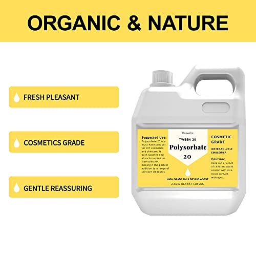 Polysorbate 20 Emulsifier Liquid 38.4 oz for DIY Cosmetics & Skincare