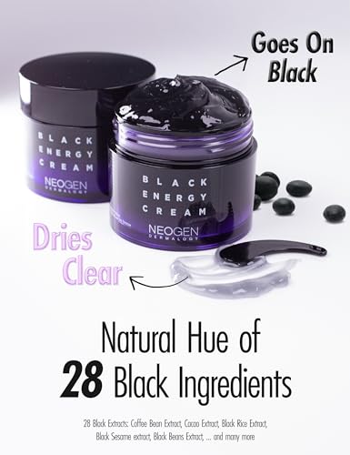 Black Energy Cream - Revitalizing & Nourishing Gel Moisturizer & Sleep Mask 2.7oz