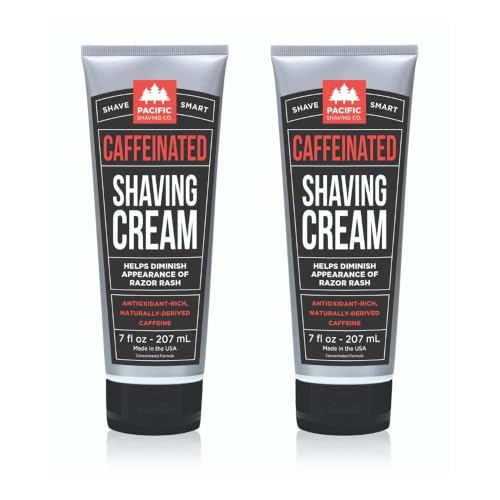 Pacific Shaving Company Men's Caffeinated Shaving Cream 7 Oz Pack of 2