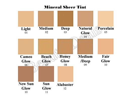 Mineral Sheer Tint SPF 20 Tinted Moisturizer Sun Glow - Lightweight Skin Protecting Cream