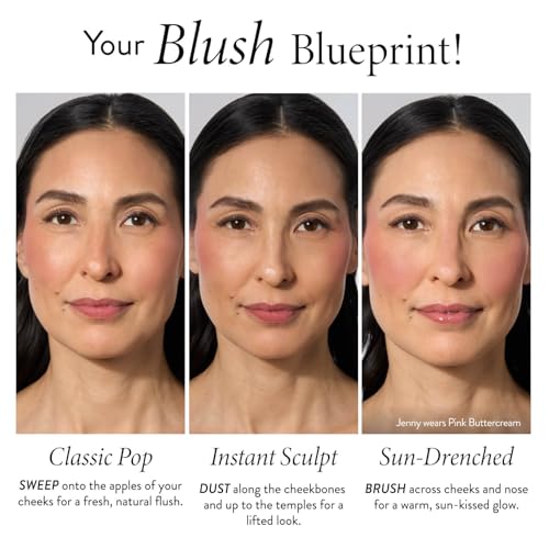 LAURA GELLER NEW YORK Baked Blush-n-Brighten Marbleized Blush for Cheeks - Pink Buttercream - Natural Finish - Buildable Color (Pack of 2)