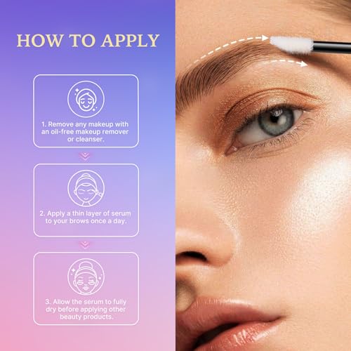 Eyebrow Growth Serum for Longer Fuller Thicker Brows - Purple 0.1 Fl Oz