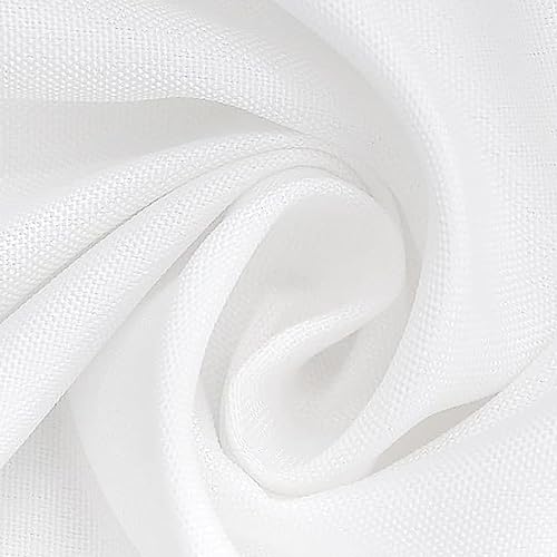 FINDYOU 12 Pack White Polyester Tablecloth 60 x 102 Inch for 6ft Rectangular Tables
