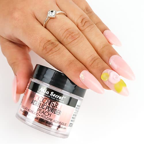 Mia Secret Acrylic Powder Cover Peach 4 oz - Long-Lasting Nail Art
