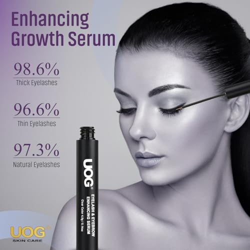 UOG (United One) Eyelash Enhancing Serum Complex. Advanced Eyelash Conditioner. Allergy Free. Longer, Stronger. Thicker & more Defined-looking lashes. Any Skin Types, 6-month Supply (4mL)