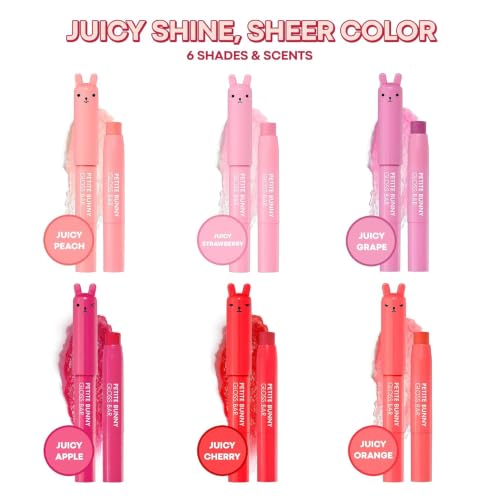 Petit Bunny Lip Gloss Set - 3 Color Variations of Tinted Korean Lip Crayons