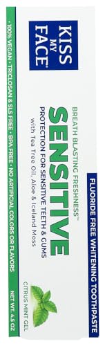 Fluoride-Free Whitening Toothpaste Citrus Mint Gel 4.5 oz Pack of 2
