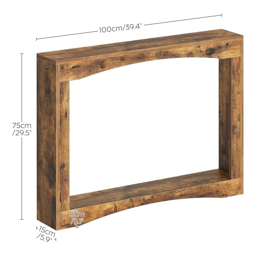 Rustic Brown Narrow Console Table - 39.3" Slim Entryway & Behind Couch Table
