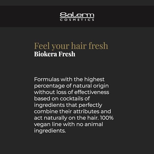 SALERM - Purple Shampoo for Blonde, Gray, Highlighted, or Bleached Hair - Biokera Fresh Violet - 300 ml - Violet Shampoo - Tones and Brightens - Maintains Color - Sulfate-Free and Paraben-Free