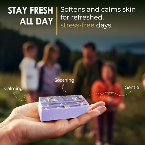 Blue Moon Elise All Natural Soap Bars Variety 6-Pack, Made with Organic Ingredients, Handmade in the USA, Moisturizing and Therapeutic for Face & Body, Sensitive Skin, Men & Women