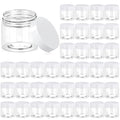 Eternal Moment 36 Pack 6 OZ Plastic Cosmetic Jars with White Lids - Clear Containers